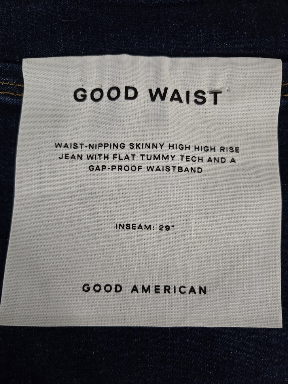 Good American Good Waist High-Rise Skinny Jeans - Dark Blue